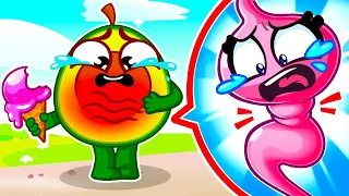 How The Body Works Song 🤔 | Bubbly Tummy Song 😩| Do Not Overeat Kids! 😵