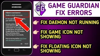 How to fix game guardian daemon not running problem | Game guardian not working
