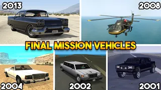 FINAL MISSION VEHICLES FROM EVERY GTA (GTA 5, GTA 4, GTA SAN ANDREAS, GTA VC, GTA 3)