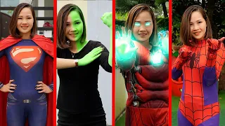 Hulk -  She Hulk , Spidergirl, Supergirl With All Superheroes Transformations -슈퍼 히어로 No1