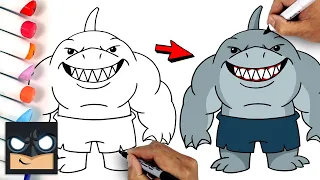 How To Draw King Shark | Suicide Squad