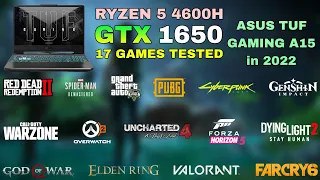 ASUS TUF A15 - Ryzen 5 4600H GTX 1650 - Test in 17 Games in 2022