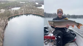 Fishing for 30 INCH SPLAKE in a TINY LAKE (Northern Ontario)