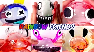 레인보우 프렌즈🔵🔴🟠🟢🟣🟡💓 실리콘 테이프공 모아보기 - DIY Rainbow Friends Nano Tape Bubbles Series!