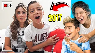 REACTING To Our FIRST EVER YOUTUBE VIDEO!!! (SO CRINGE) 😂 | The Royalty Family