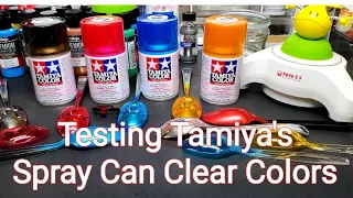 Testing Tamiya Spray Can Clear Colors - Are They The Same As Airbrushing? Let's See..