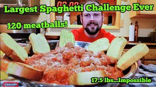 Largest Spaghetti Challenge Ever | Man V Food | 120 Meatballs | Impossible