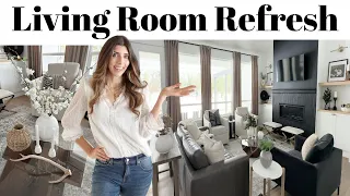 Living Room Makeover Casual Modern Style / How to Create a Cozy Home / Living Room Refresh 2023