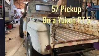 57 Chevy truck on a 2004 Yukon frame build PT5