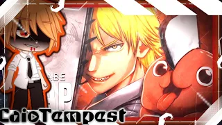 Chainsaw man reagindo ao Rap do Denji {Okabe}