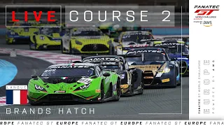 LIVE | Course 2 | Brands Hatch | Fanatec GT Europe 2024 (Français)