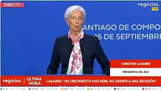 ÚLTIMA HORA | Lagarde descarta recesión pero reconoce un crecimiento más débil para Europa