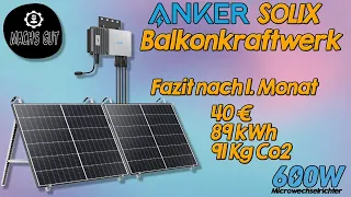 Anker Solix Balkonkraftwerk - Fazit nach 1. Monat Betrieb