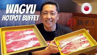 A5 WAGYU BEEF Shabu Shabu & Sukiyaki Buffet! 🇯🇵 ALL YOU CAN EAT Hot Pot in Tokyo Japan
