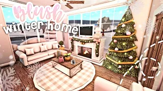 No Gamepass Soft Blush One Story Winter Home I Bloxburg Speedbuild and Tour - iTapixca Builds