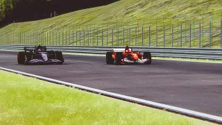 Ferrari F2004 VS F1 2022 Hybrid 5 Lap race around Spa | Assetto Corsa