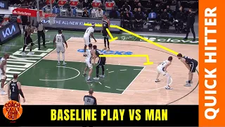 A great baseline play for a last second shot