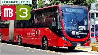 Metrobús CDMX - Línea 3 - De Pueblo Santa Cruz Atoyac a Tenayuca - RECORRIDO COMPLETO