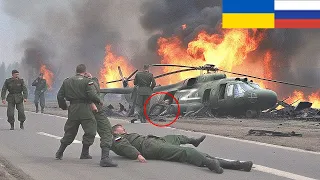 Scary moment! Several Russian soldiers died instantly, After combat helicopter Mi-8n was shot down.