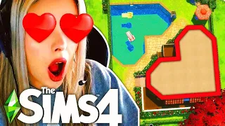 Can I Build a GOOD House Out of This HEART Shape? 💕 SIMS 4 RANDOM SHAPE BUILD CHALLENGE 😍