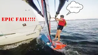 what part of starboard didn't they understand? windsurfer gets nailed