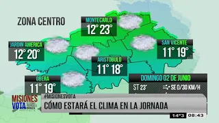 El tiempo en Misiones para el día de hoy