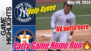 NY Yankees vs HOU Astros [TODAY] Highlights | 5/9/24 | Volp-Ayeee AV outta here 🙌😱 Game Home Run