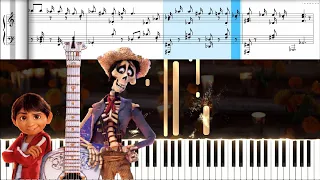 Recuerdame - Disney's Coco [Synthesia Piano Tutorial] + [Sheet Music]