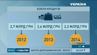 Українці стали менше брати кредитів