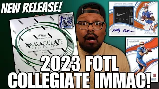 NEW RELEASE: 2023 PANINI IMMACULATE COLLECTION COLLEGIATE FOOTBALL FOTO BOX! WE HIT BIG!!!