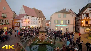 Eguisheim The Most Wonderful Medieval Christmas Village in France 4K 50p