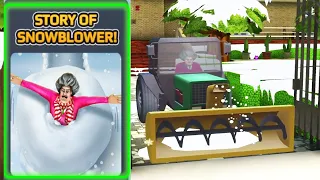 Scary Teacher 3D Update Winter Special 2023 New Level Story of Snowblower! Troll Miss T Excavator