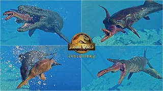 NOTHOSAURUS Hunting, Death, Social and all other Animations | Prehistoric Marine Species Pack JWE2