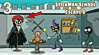 StickMan School Escape 4 - Full GamePlay Walkthrough Part 3 New  Game (Android,iOS)