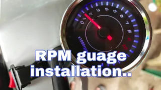 universal RPM guage installation. carb type motorcycle.