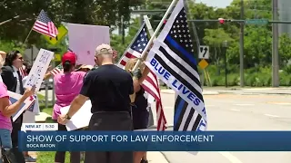 Rally to support police held Monday in Boca Raton