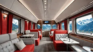 FIRST CLASS GLACIER EXPRESS: Most Expensive & Luxury train in Switzerland | 4K