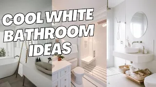 Cool White Bathroom Ideas and Design. All White Bathroom Inspiration and Decor.