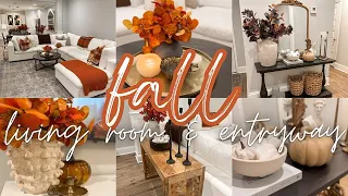 🍁2023 FALL DECORATE WITH ME | SIMPLE FALL DECOR IDEAS | BUDGET LIVING ROOM & ENTRYWAY FALL DECOR