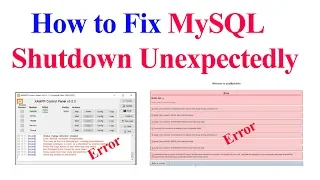 How to fix MySQL Shutdown Unexpectedly Error (Hindi)