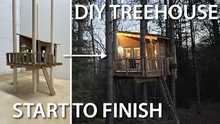 DIY Family Treehouse Build: Start to Finish in 32 minutes