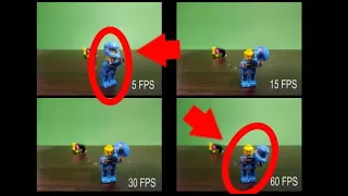 Lego Stopmotion Test - 5 fps vs 15 fps vs 30 fps 60 fps