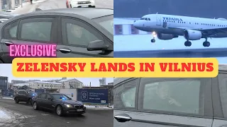 President Zelensky arrives in Lithuania, January 2024