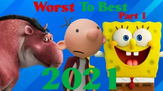 Ranking every 2021 Animated Movie from Worst to Best - Part 1