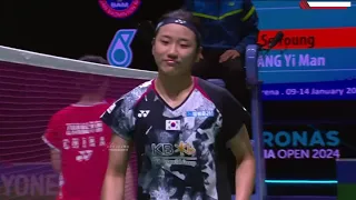 AN Seyoung (KOR) vs ZHANG Yi Man (CHN) | Malaysia Open 2024 Badminton | SF