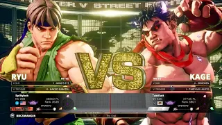 Ryu vs Kage (Ranked Match) Street Fighter V: Champion Edition