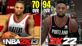 Hitting A 3pt With Damian Lillard In Every NBA 2K! (NBA 2K13 - NBA 2K22)