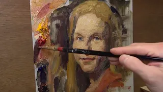 The fastest way to make a portrait in oils? alla prima portrait painting tutorial.