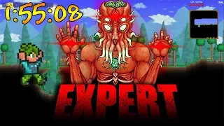 Terraria Speedrun Expert Moon Lord Seeded 1.3.4.4  -1:55:08 (Former WR)