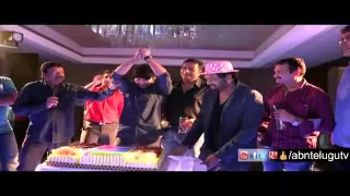 RGV, Puri, Rajamouli and NTR funny conversation at Temper Movie party   Cake Stabbing   ABN